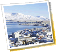 pilsētas panorāma ceļojumiem - Islande, laika ziņas, telefona kods, foto galerijas